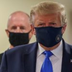 Coronavirus: Donald Trump wears face mask for the first time